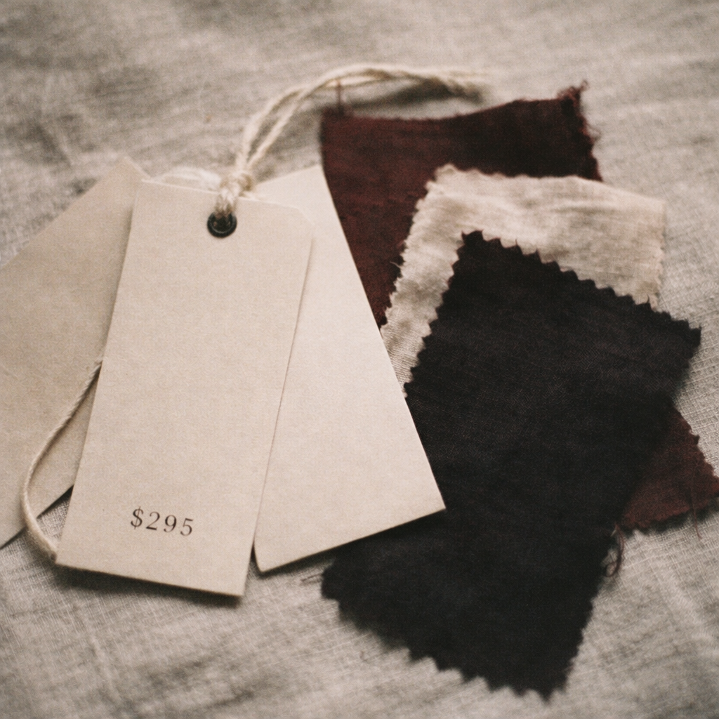 Детали ткани и фурнитуры крупным планом